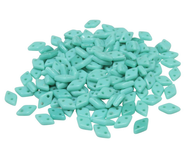 CzechMates® Diamond 2 Hole Beads -- Turquoise