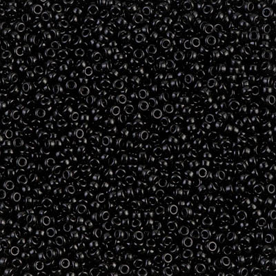Size 15 Miyuki Seed Beads -- 401 Black