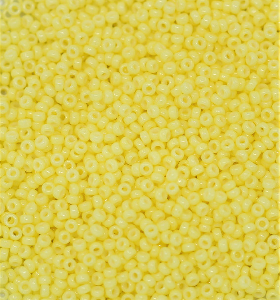 Size 15 Miyuki Seed Beads -- 404C Opaque Light Yellow