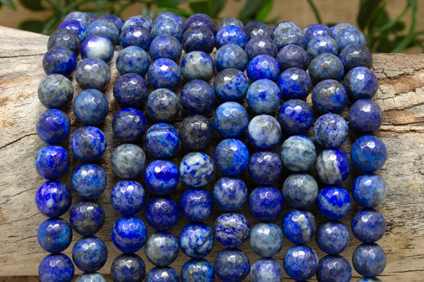 Dyed Lapis Polished 10mm Faceted Round