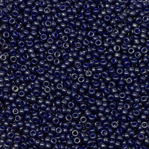 Size 15 Miyuki Seed Beads -- 414B Opaque Dark Navy Blue