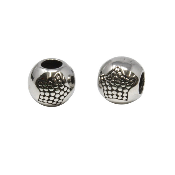 Stainless Steel 10mm Star Bead