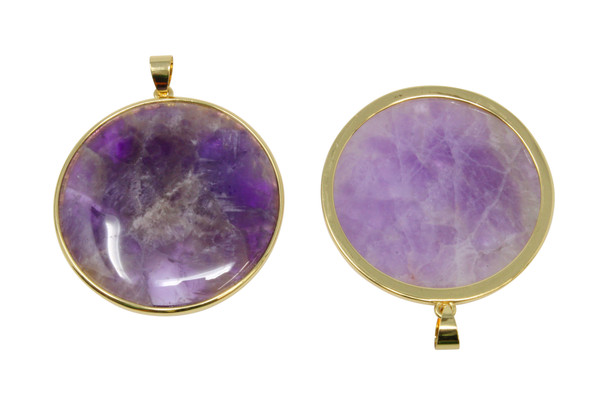 Amethyst 39mm Coin Pendant