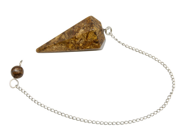 Bronzite Polished 18x37mm Point Pendulum Pendant
