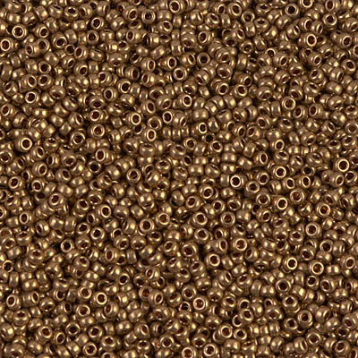 Size 15 Miyuki Seed Beads -- 457L Metallic Light Bronze