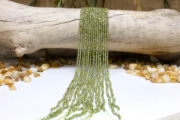 Olive Zircon CZ AA Grade Polished 3mm Faceted Round