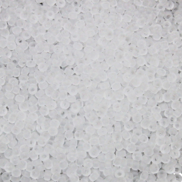 Size 15 Miyuki Seed Beads -- 131F Transparent Crystal Matte