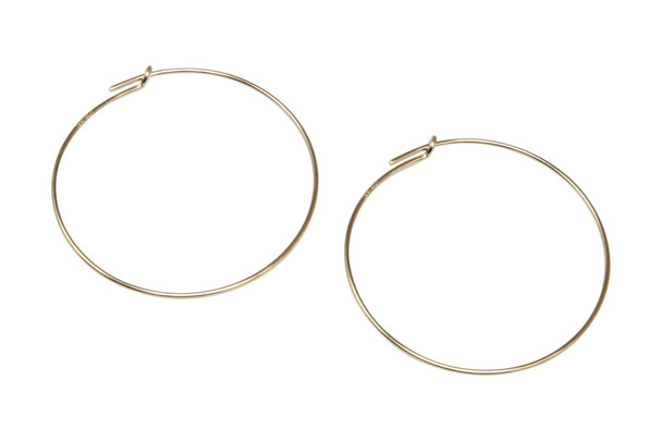 14K Gold Filled 30mm Beading Earring Hoops - Sold as a Pair