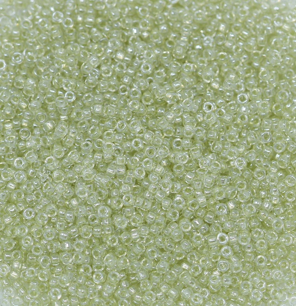 Size 15 Miyuki Seed Beads -- 707 Shimmering Celery
