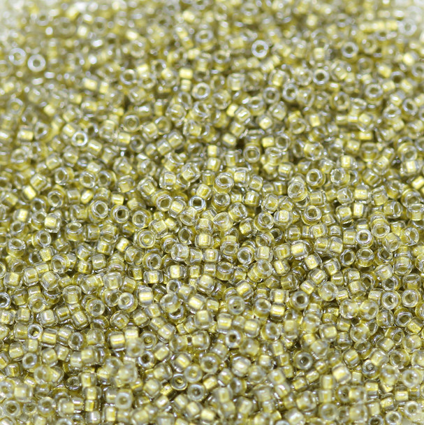 Size 15 Miyuki Seed Beads -- 722 Golden Sage Lined