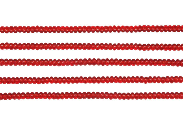 Czech Glass 3mm Rondelle -- Siam Ruby