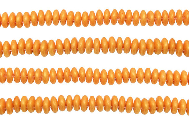 CzechMates® 2 Hole Lentil Beads -- Pacifica Tangerine