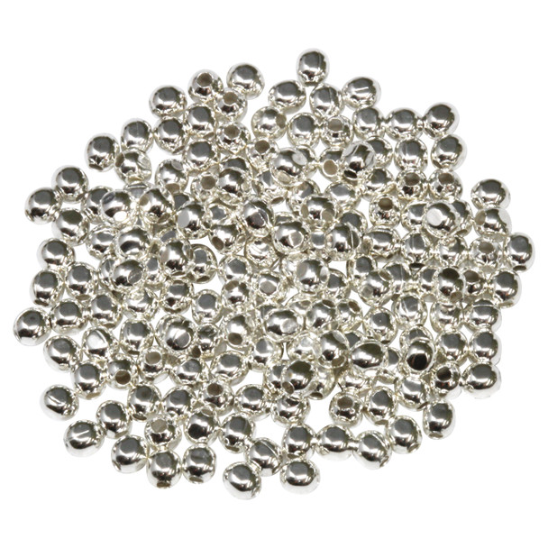 Size 8 Hex Seed Beads -- Silver Plated Brass