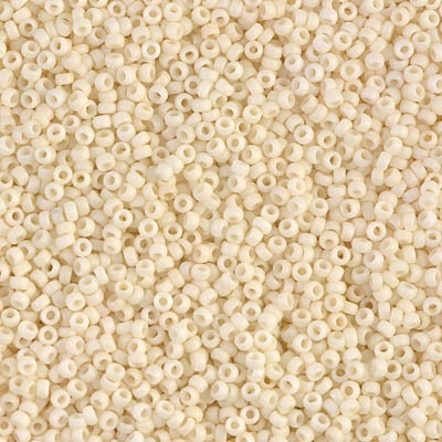 Size 15 Miyuki Seed Beads -- 2021 Cream Matte