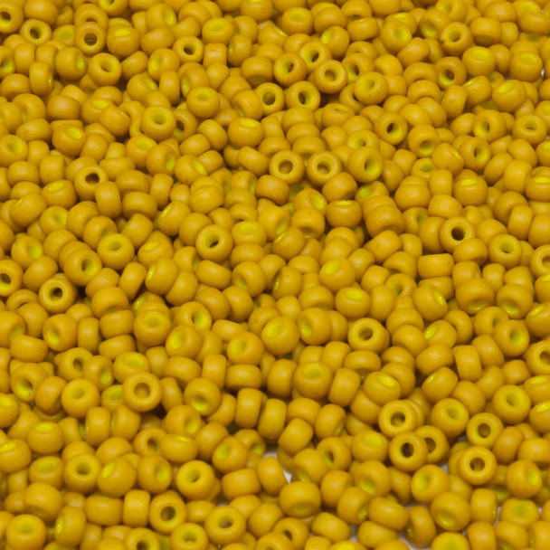 Size 11 Miyuki Seed Beads -- 1233 Opaque Mustard Matte