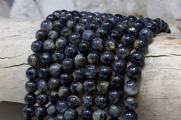 Iolite Polished 10mm Round - Dark