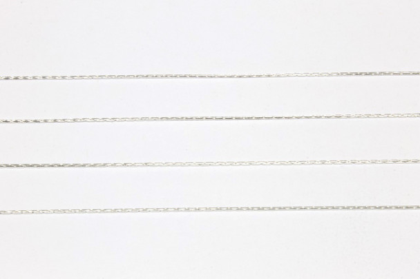 Silver 0.7mm Beading Chain - Sold By 6 inches