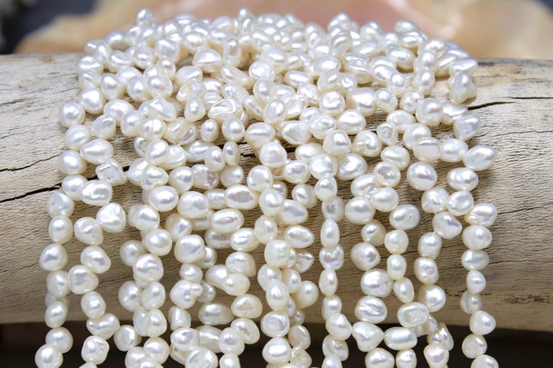 Freshwater Pearls White Approximate 7-10mm Keshi
