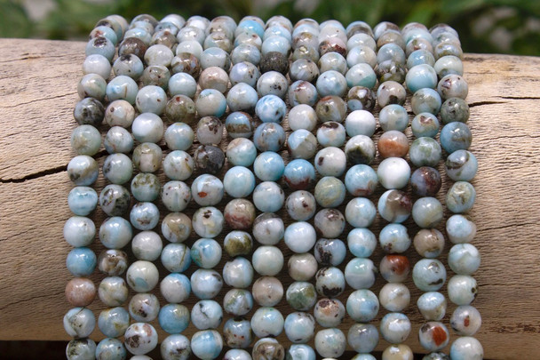 Larimar Polished 6mm Round