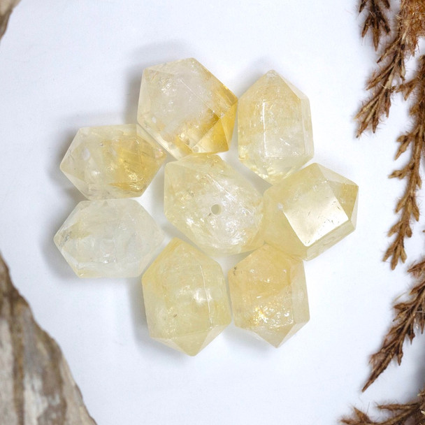 Citrine Polished 15-24mm Faceted Prism