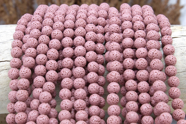 Lava Rock Pink 8mm Round