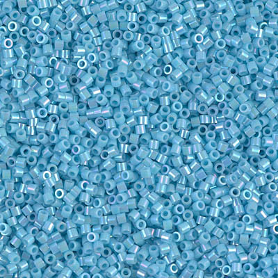 Delicas Size 15 Miyuki Seed Beads -- 164 Opaque Blue Turquoise AB