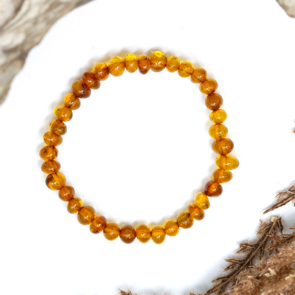 Baltic Amber Cognac 4-6mm Nugget - 5" Strand