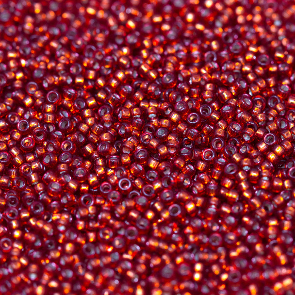 Size 15 Miyuki Seed Beads -- 1434 Copper /  Silver Lined