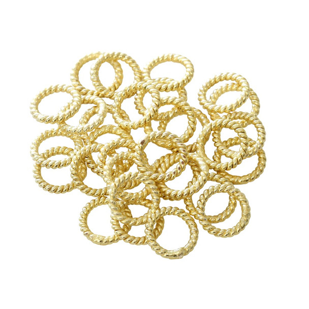 Light Gold Plated 8mm Twisted Ring