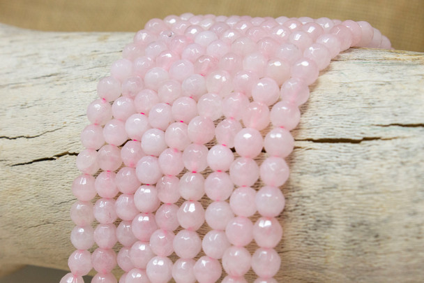 Rose Quartz Polished 6mm Faceted Round