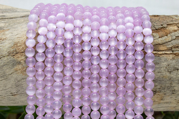 Selenite Heat Treated Lilac Polished 6mm Round