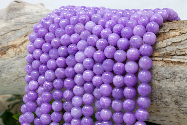 Mashan Jade Dyed Purple Polished 8mm Round