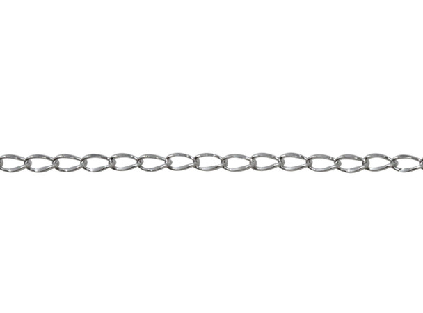 Stainless Steel 4x2.6mm Flat Oval Curb Chain - Sold By 6 Inches