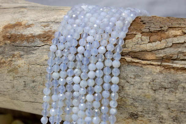 Chalcedony Polished 4mm Faceted Round