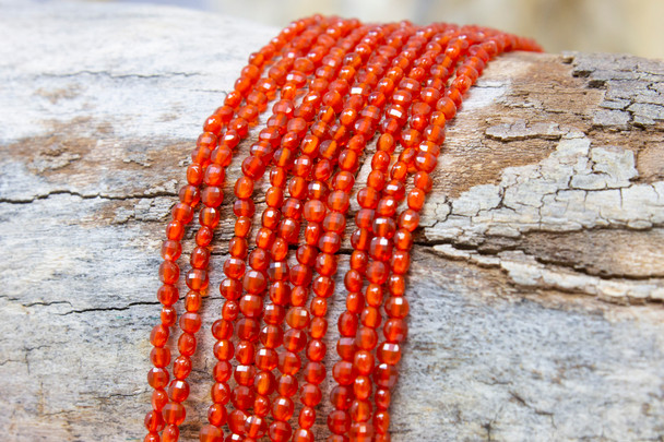 Carnelian A Grade Polished 2mm Faceted Coin