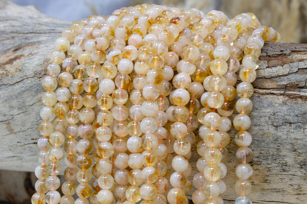 Natural Sponge Citrine Polished 6mm Round