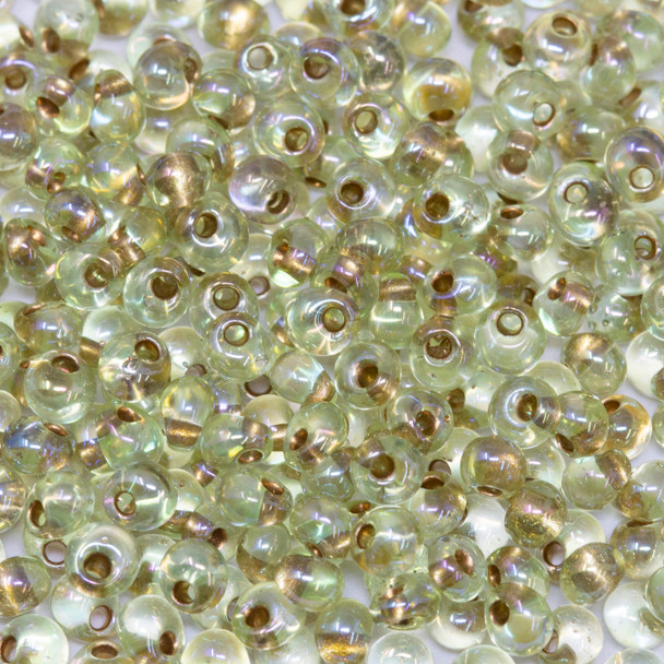 3mm Toho Magatamas -- Gold Lined Rainbow Light Jonquil