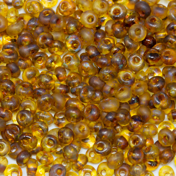3mm Toho Magatamas -- Hybrid Frosted Natural Picasso