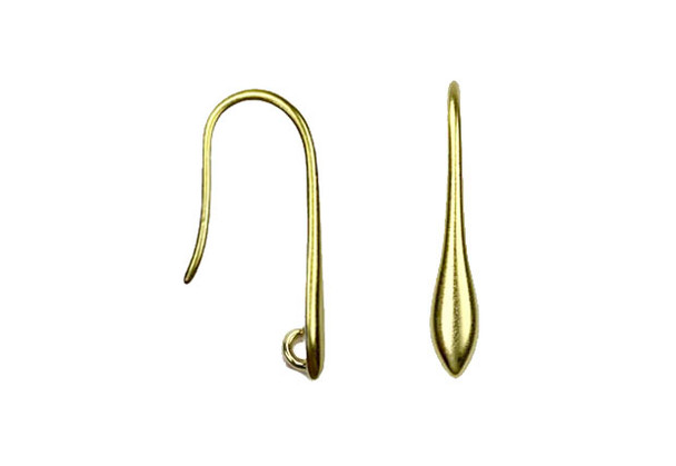 14K Gold over Sterling Silver Small Pendulum Marquise with Loop Earring Wires - Sold as a Pair