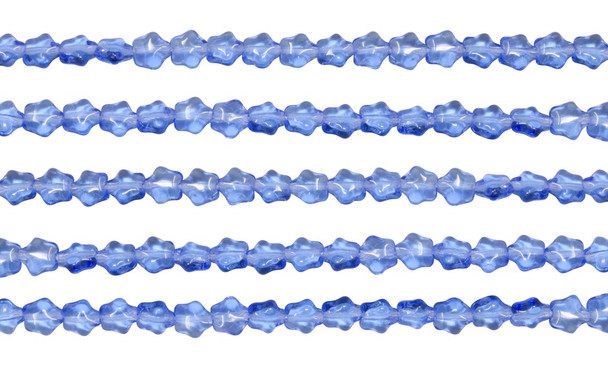 Czech Glass 6mm Stars -- Sapphire