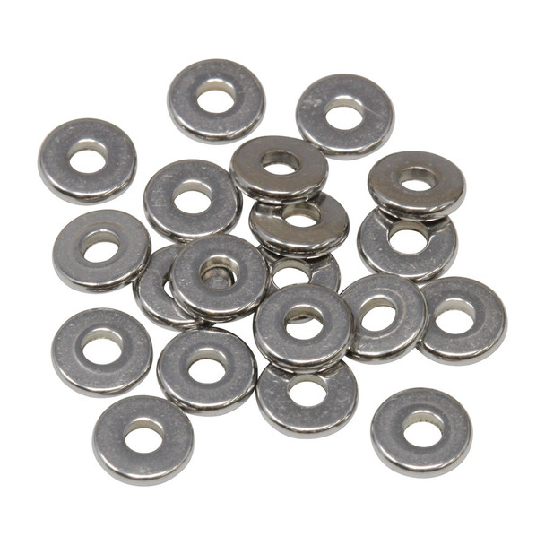 Stainless Steel 6x2mm Drum / Rondelle Beads - 2mm Hole - 20 Pieces