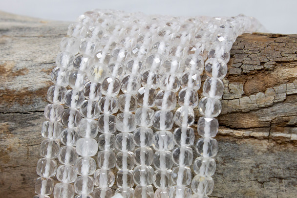 Crystal Quartz Polished 5mm Faceted Cube