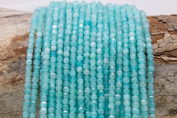 Brazil Amazonite Polished 3mm Faceted Cube