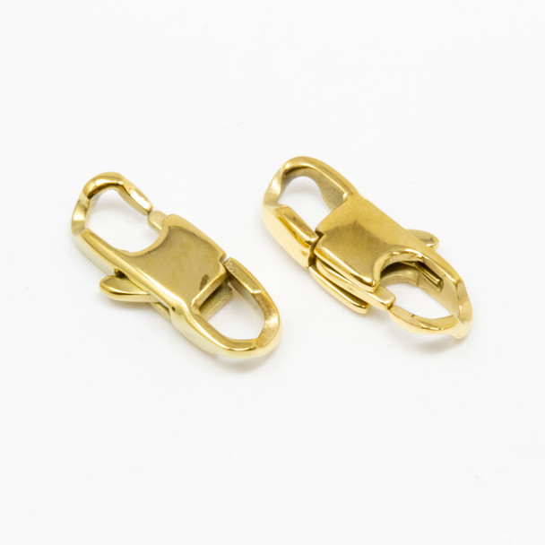 Gold Plated Stainless Steel 6x16mm Link Clasp