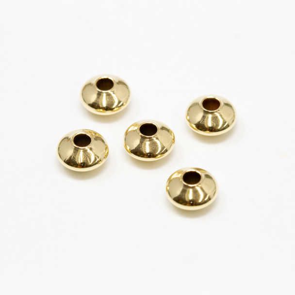 14K Gold Filled 5.5x3.3mm Saucer Beads - 5 Pieces