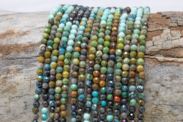 Hubei Turquoise Polished 2.8-3mm Faceted Round