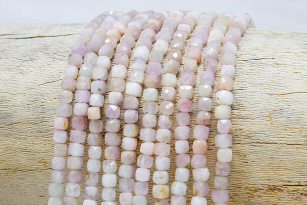 Kunzite Polished 4mm Faceted Cube