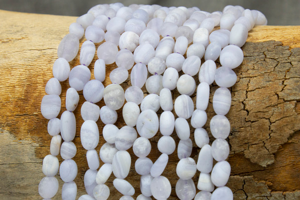 Blue Lace Agate Matte 5-8mm Nugget