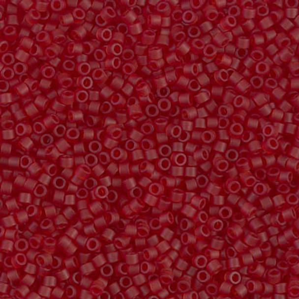 Delicas Size 11 Miyuki Seed Beads -- 1262 Transparent Dark Cranberry Matte