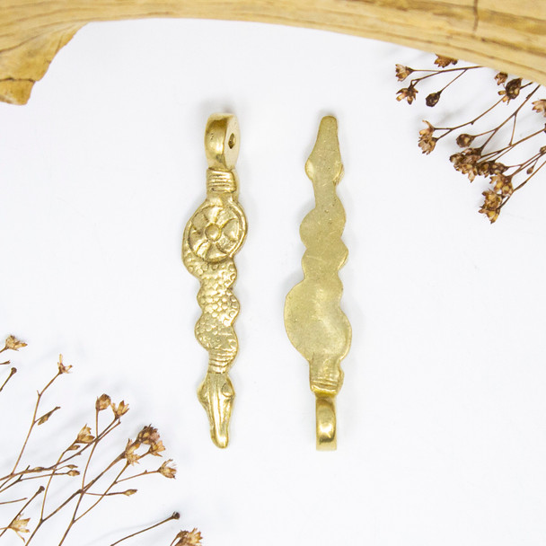 Gold Plated Indian Brass 10x55m Snake Pendant